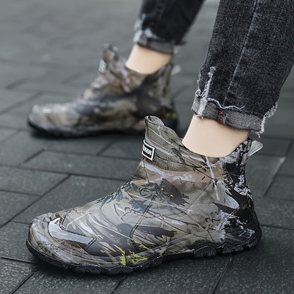 Men's Rain Boots - Slip-On Ease