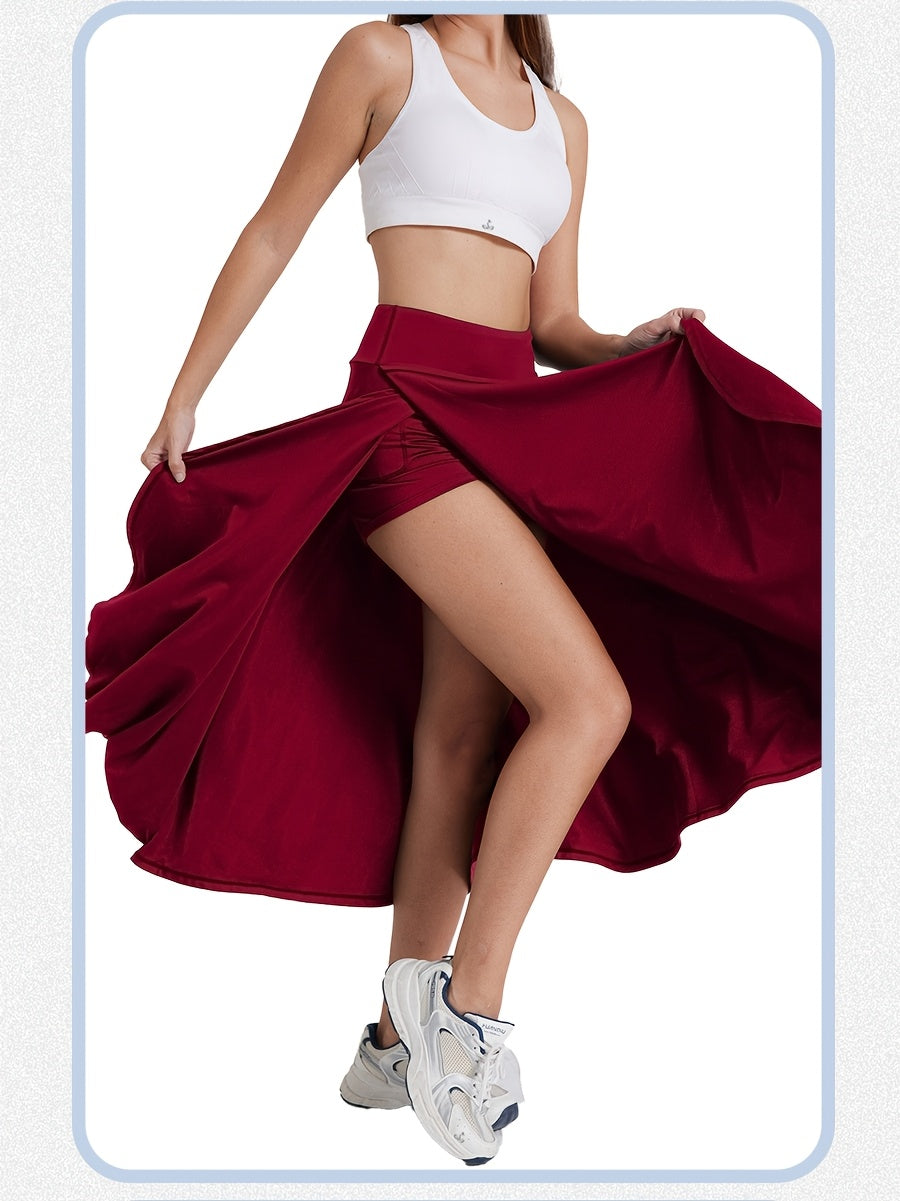 Women's Burgundy Polyester High-Waist Shorts - product view 13
