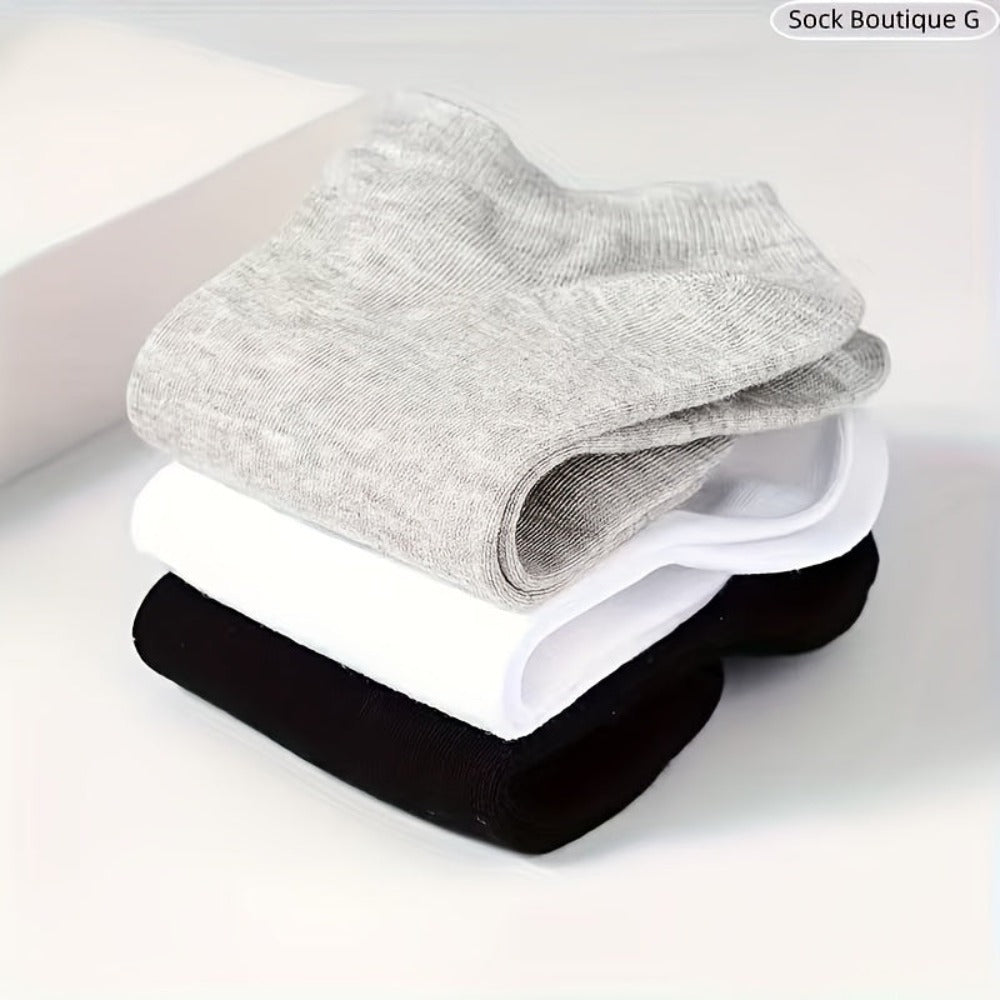 Women's Solid Color Socks - Breathable Multi-Pack