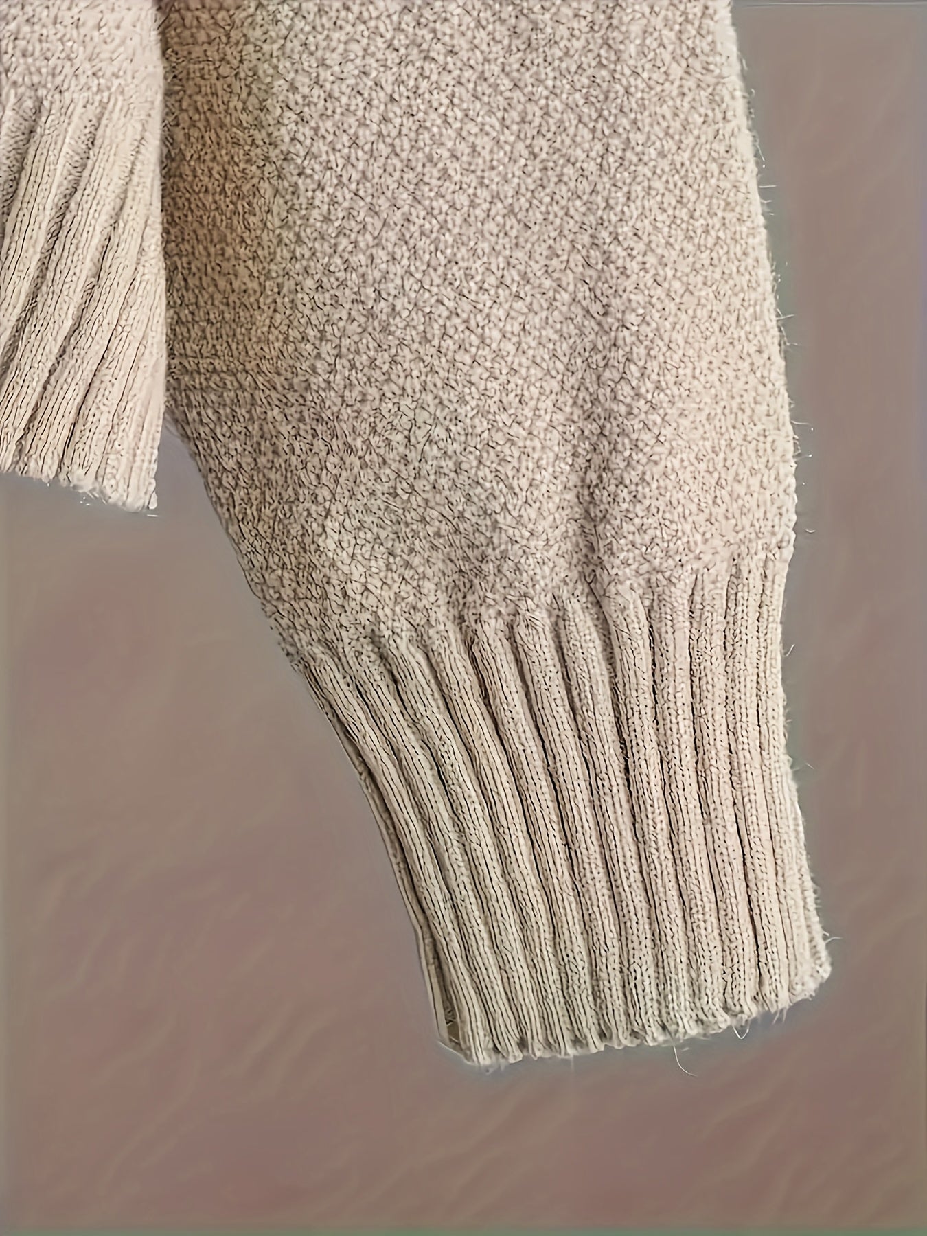 Ladies' Autumn And Winter New Sweater Fashion Two-piece Set: Unique Pattern Round Neck Drop Shoulder Long Sleeve Pullover + Straight Wide Leg Pants Combination, Loose And Casual Series