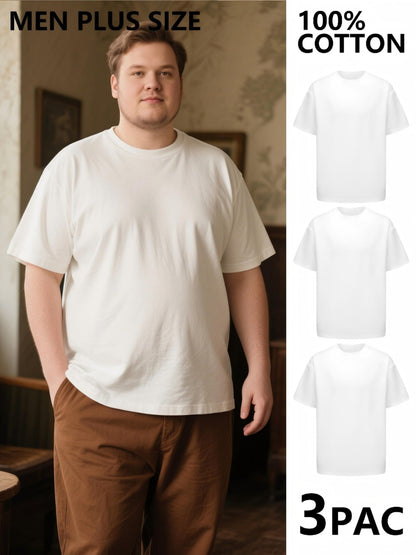 Men's Solid Color Shirt - Crew Neck Short Sleeve 507237