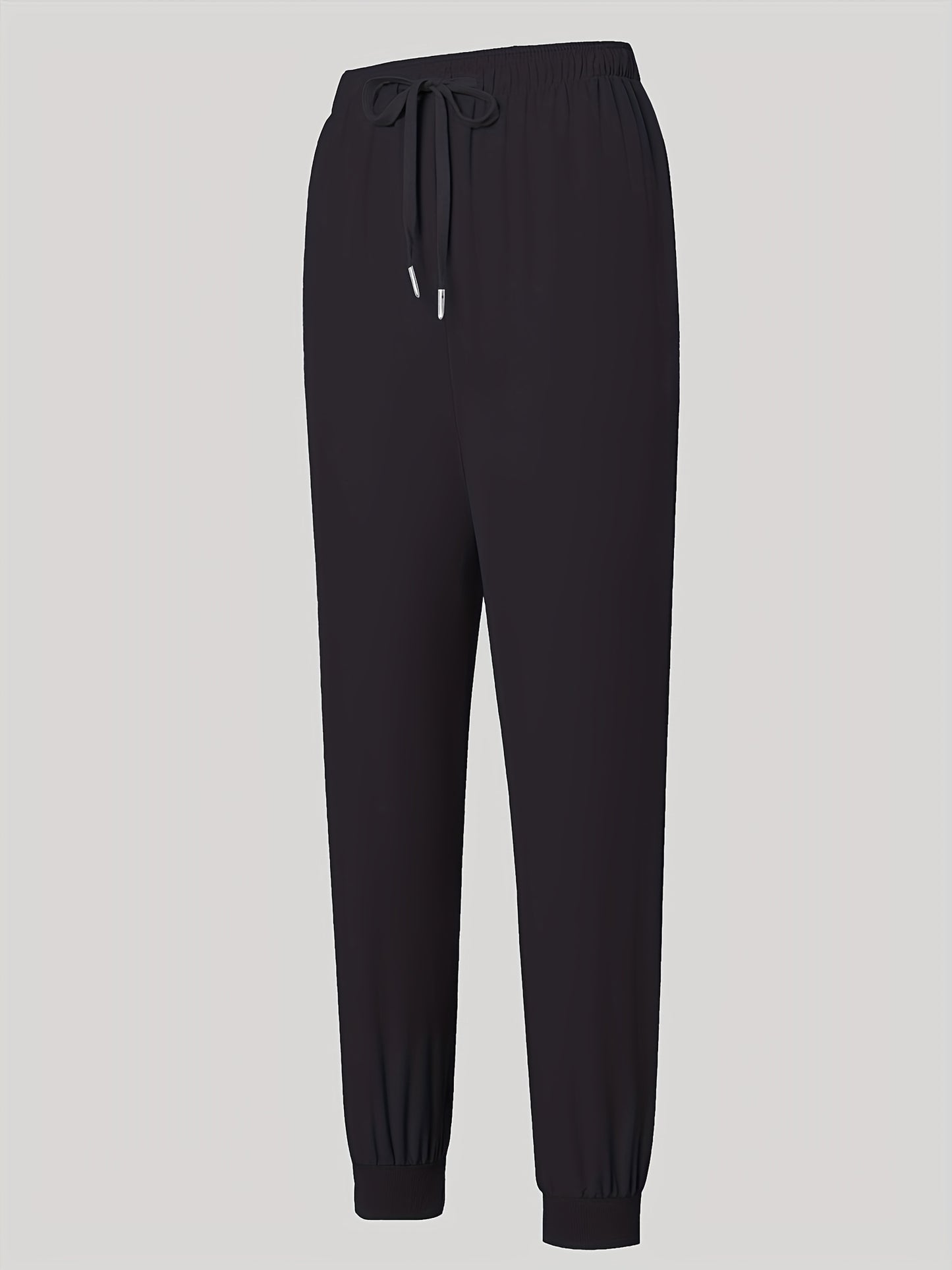 Women'S Frosted Pocket Brush Pants with Elastic Ribbed Toe Binding Work Pants