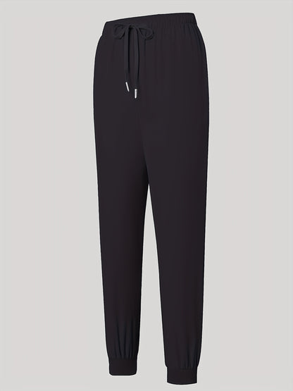 Women'S Frosted Pocket Brush Pants with Elastic Ribbed Toe Binding Work Pants