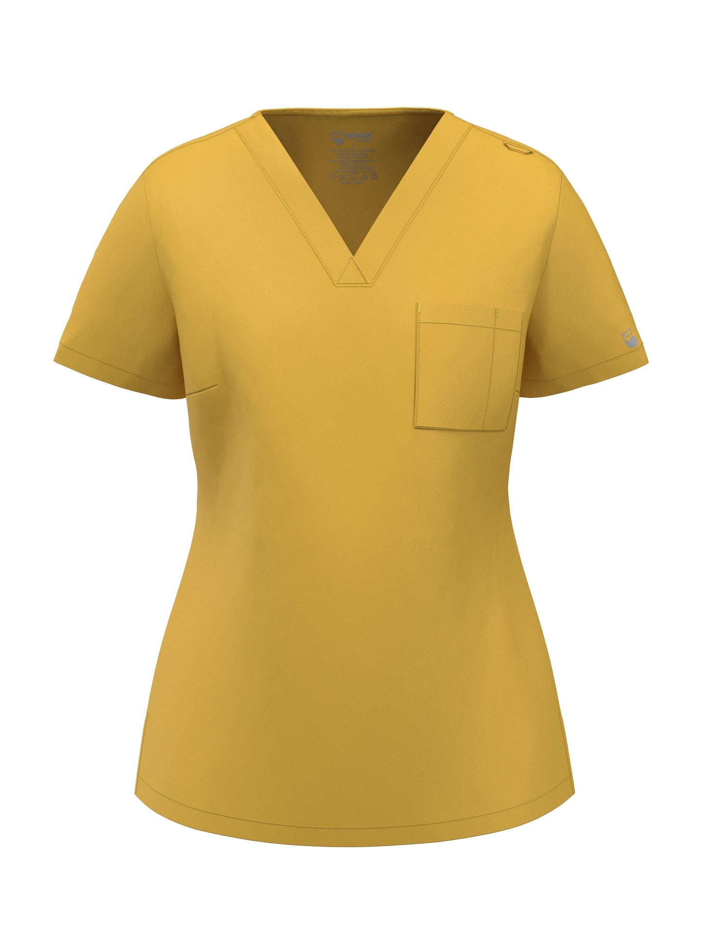 Women's Scrub Pants Set, Elastic Breathable Polyester Spandex Blend, V-Neck Short Sleeve with Pocket, Solid Color, for Work