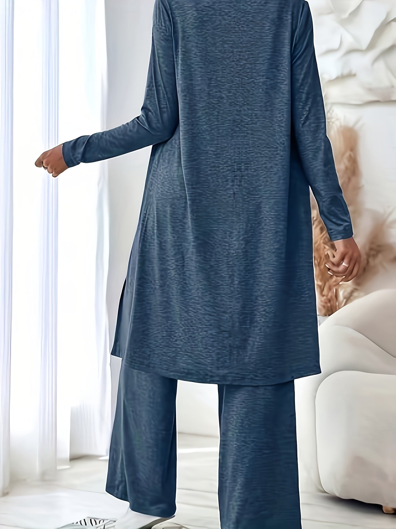 Women's Three-piece Outfit - Large Size Long Cardigan Pullover Casual Pants Set, Perfect For Spring/Autumn 2025, Highly Versatile Set