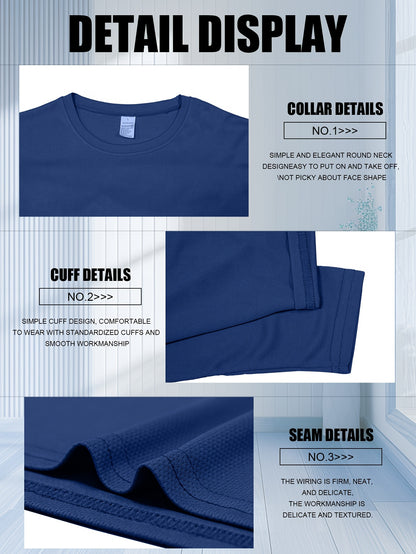3 Men's Extended T-shirts, Breathable And Comfortable Fabric, Suitable for Casual Sports, Home Wear, Valentine's Day Gift, PLUS SIZE