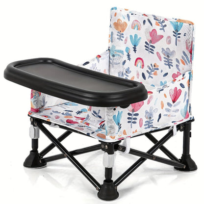 Foldable Baby Dining Chair - Portable Tray Seat
