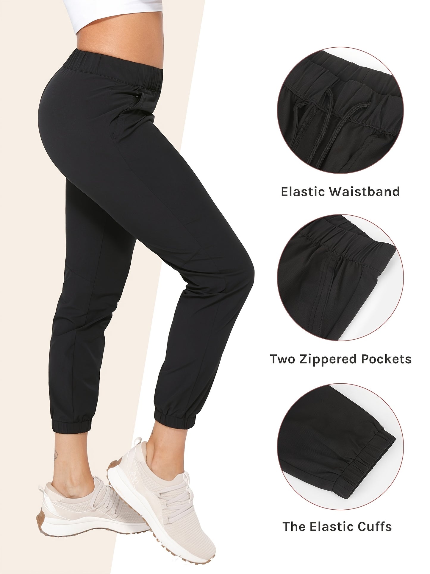 Women's Pants with Drawstring Inside Stretch Golf Pants High Waist Deep Pockets Travel Athletic Work Casual