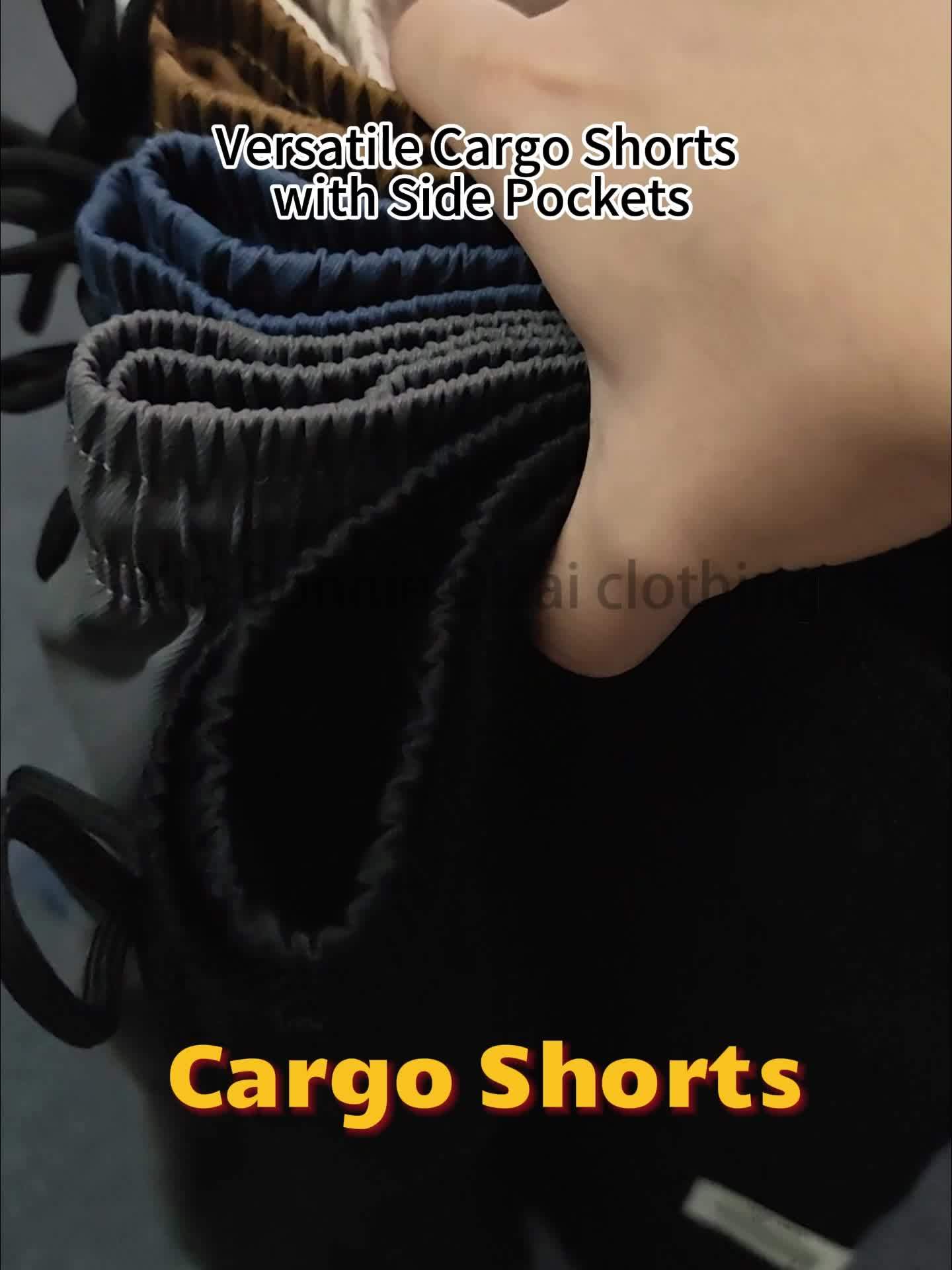 Men's Grey Polyester Cargo Shorts - product view 9