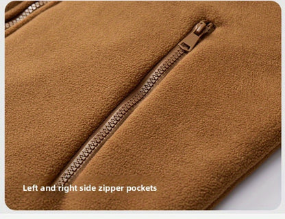 Men's Windproof Fleece Zip-Up Jacket Everyday 133