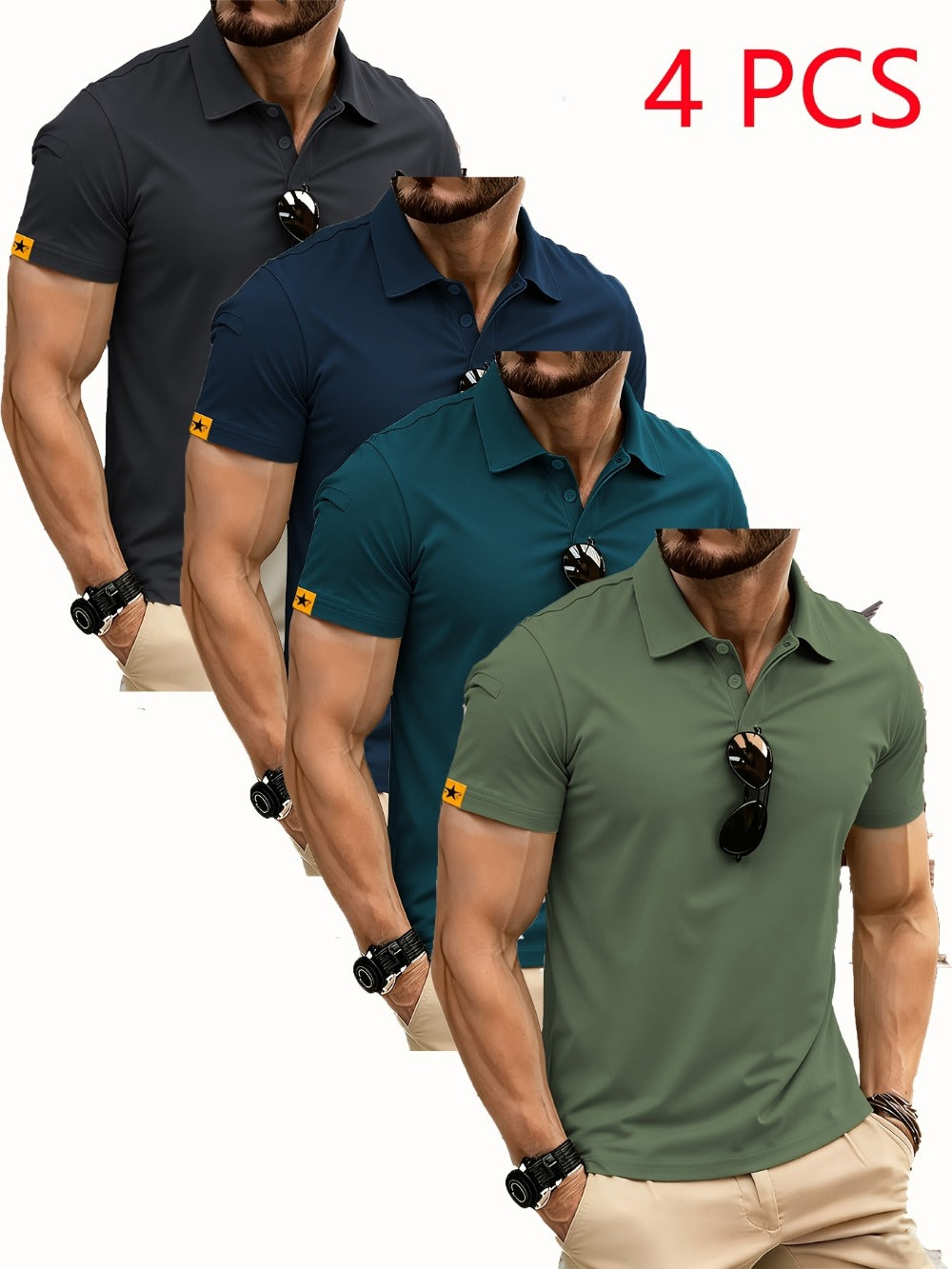 Men's Essential T-Shirt - Round Neck Short Sleeve Streetwear Style 741093