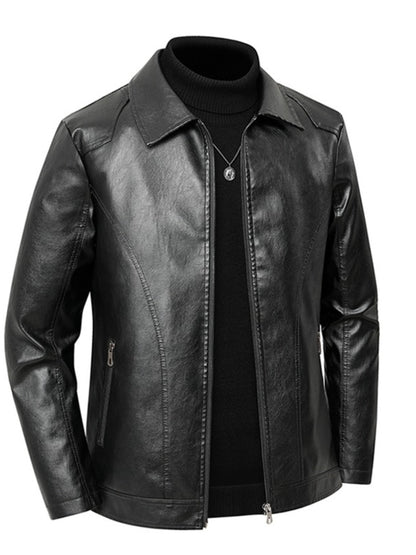 New Men'S Jacket, Stylish And Trendy, with Lapel And Zipper Design, Plus Size