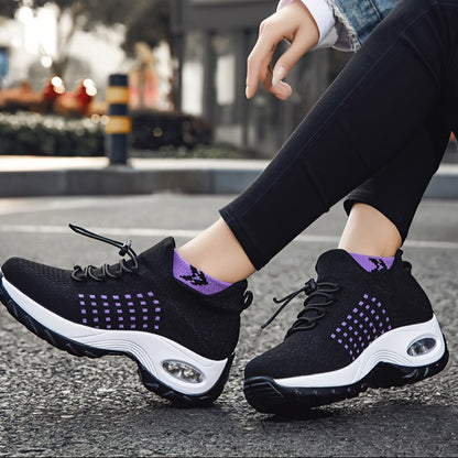 Orthopedic Sneakers Breathable Women Walking Shoes Slip on Trainers Women'S Comfortable Casual Ladies Athletic Shoe Thick Bottom, Women Shoes
