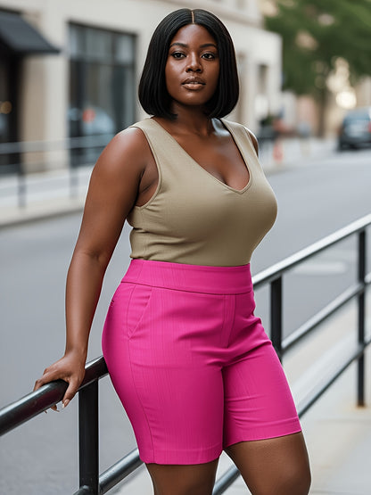 Plus Size - Plus Size - Women'S Plus Size High Waist Shorts