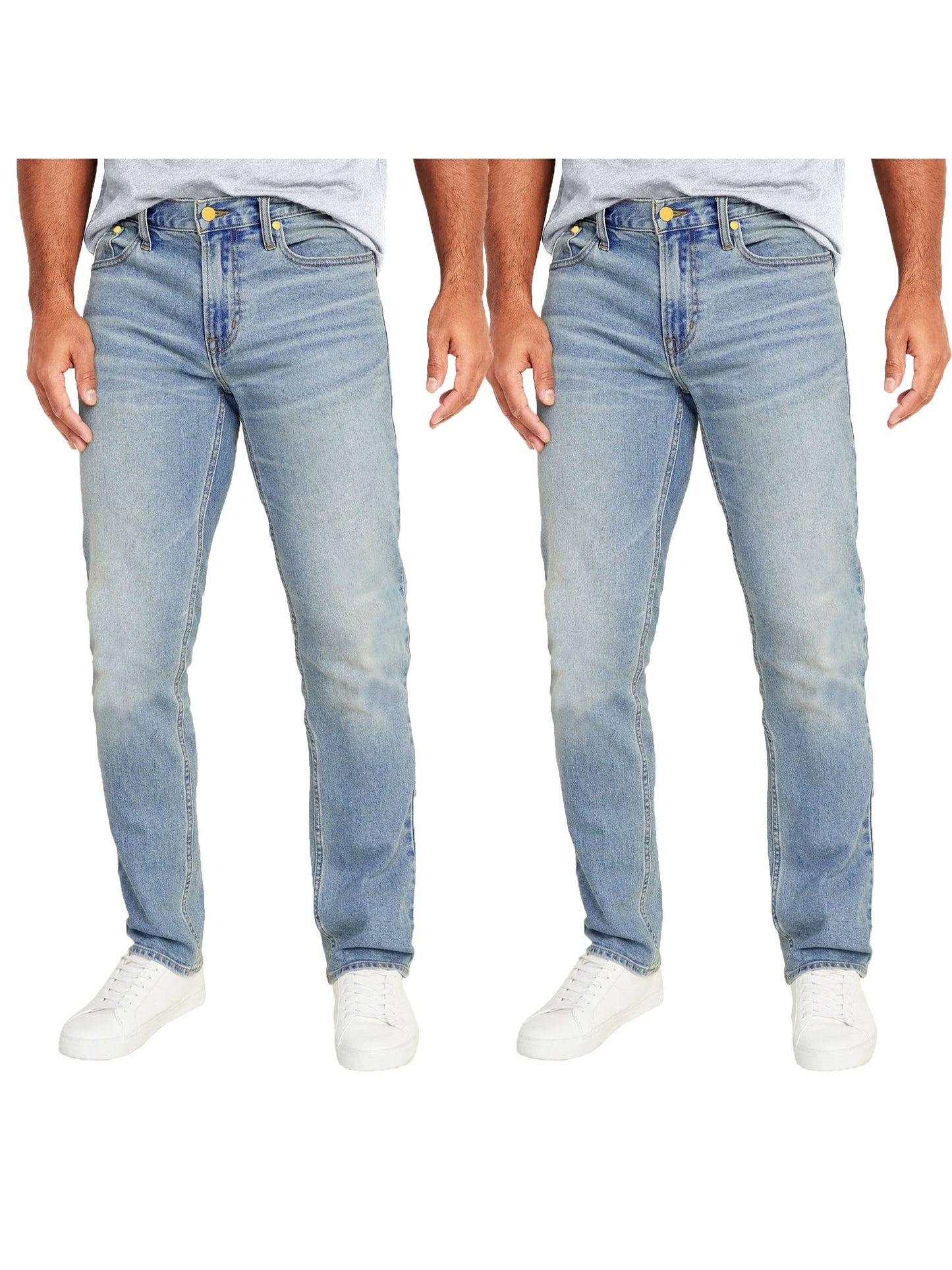 2-Pack Men's Flex Stretch Slim Straight Jeans (31" Inseam)