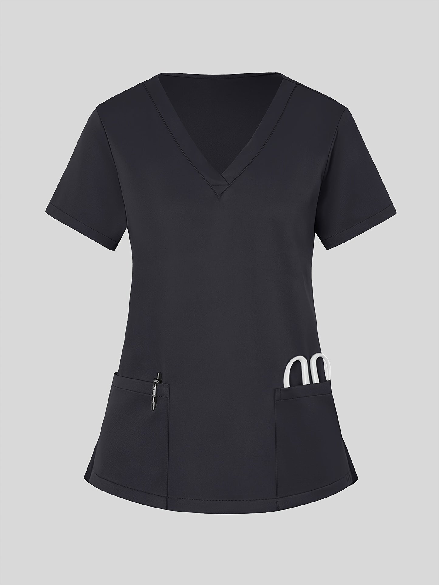 Women'S V-Neck Frosted Breathable Uniform Hand Washing Workwear Brush Hand Clothes Top