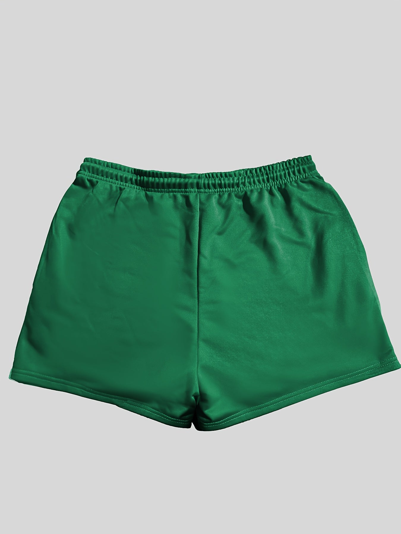 CharmGlow Summer Casual y Solid-color Drawstring High-waisted Women's Shorts