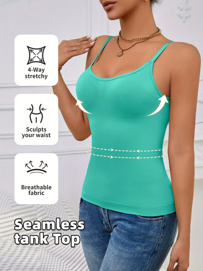 3pcs Women'S Camisole Vest, Comfortable, Breathable, Sleeveless Bottom, Inner Layer, Shaping And Body Shaping Sports Bra