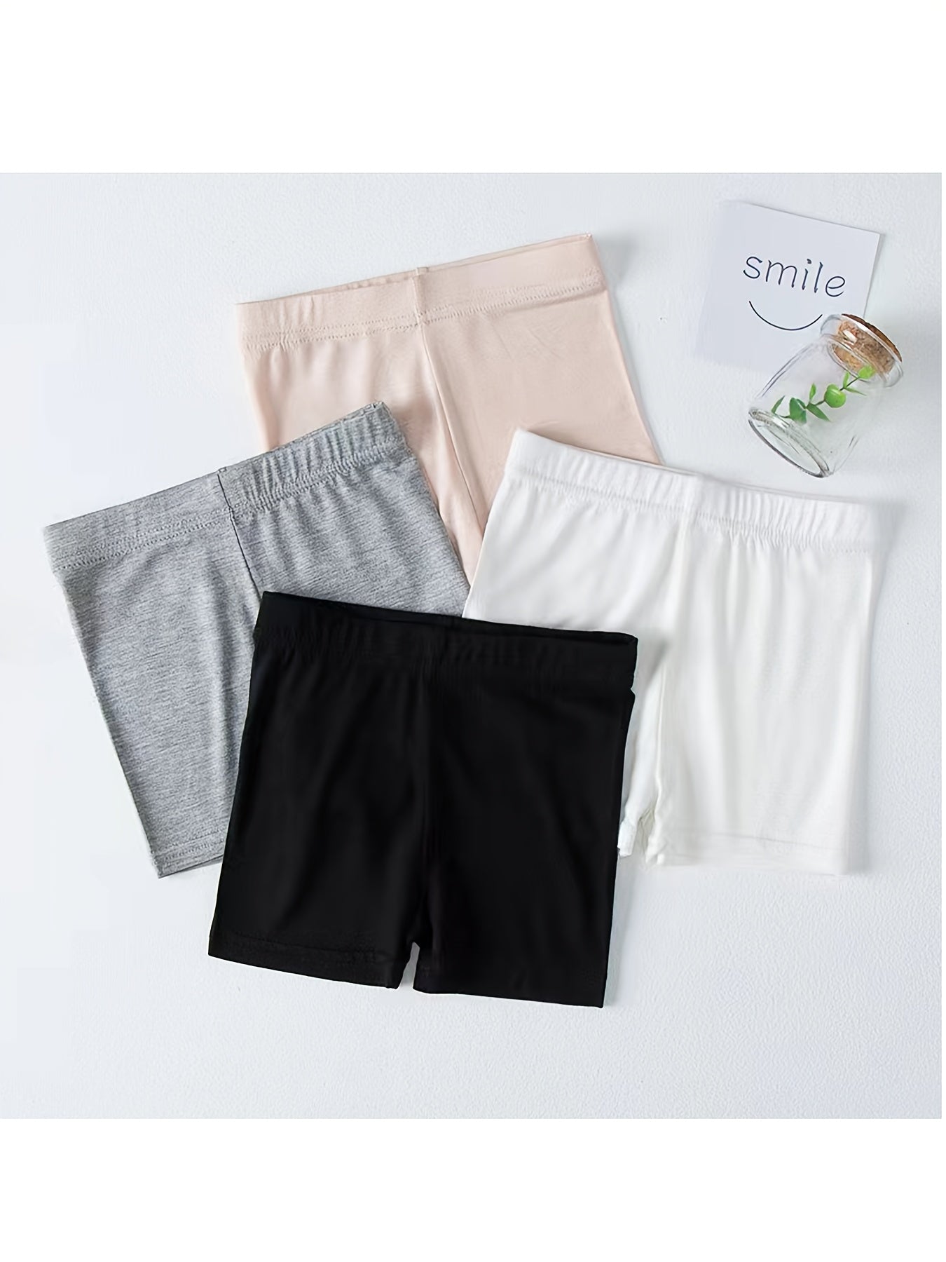 Random Resinta 6pcs Toddler Girls Biker Shorts Solid Bike Cartwheel Shorts Kids Under Dress Dance Safety Shorts