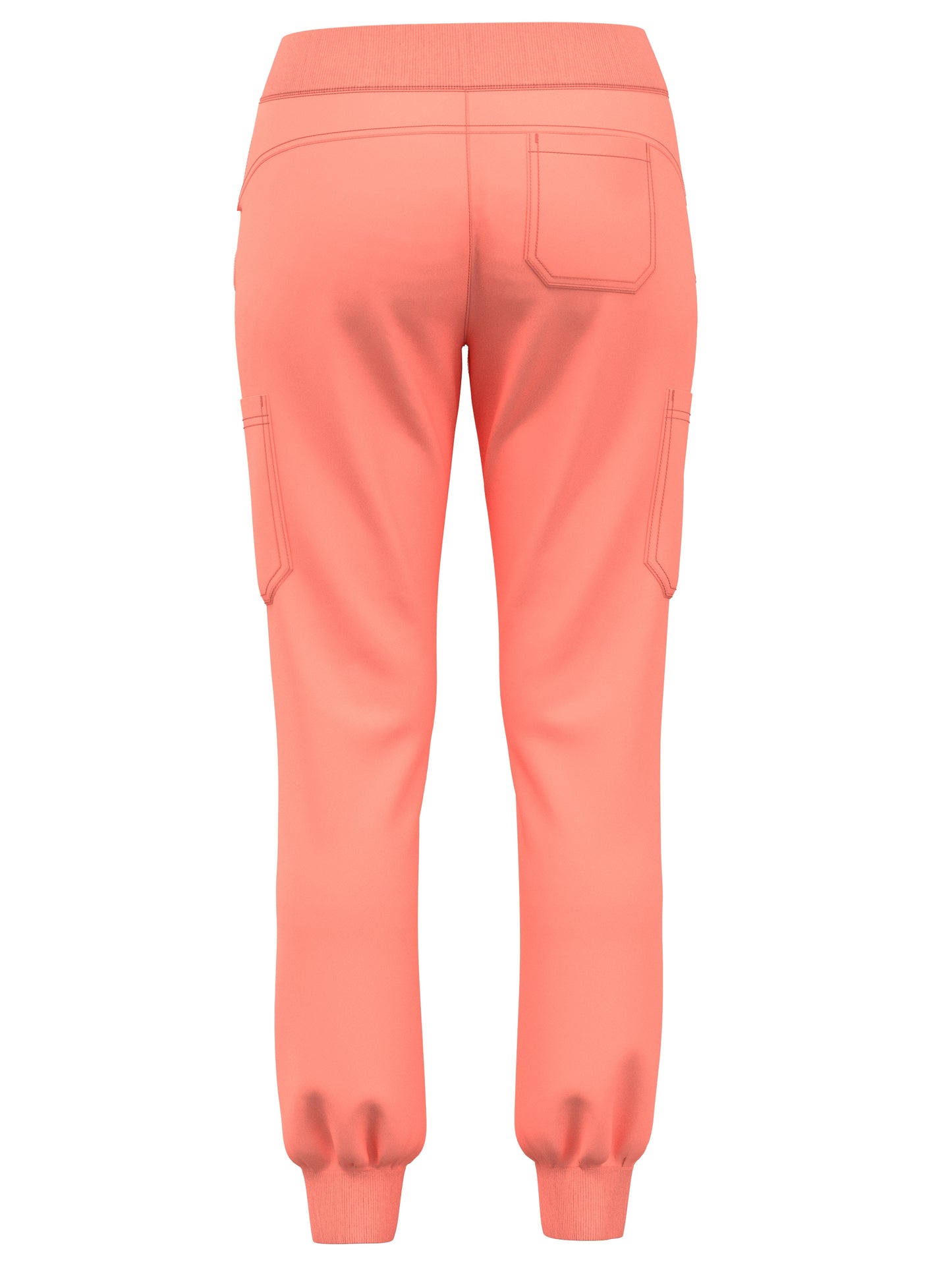 Scrub Pants for Women Jogger Pants with 5 Pockets Rib Waistaband Light Ultra Soft 4 Way Stretch 423