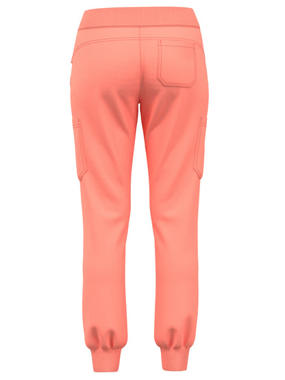 Scrub Pants for Women Jogger Pants with 5 Pockets Rib Waistaband Light Ultra Soft 4 Way Stretch 423