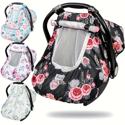 Car Seat Cover for Baby, Minky Baby Car Seat Cover, 3-In-1 Car Seat Cover, Soft And Breathable Car Seat Cover for Infant, Baby Items, Newborn Necessities