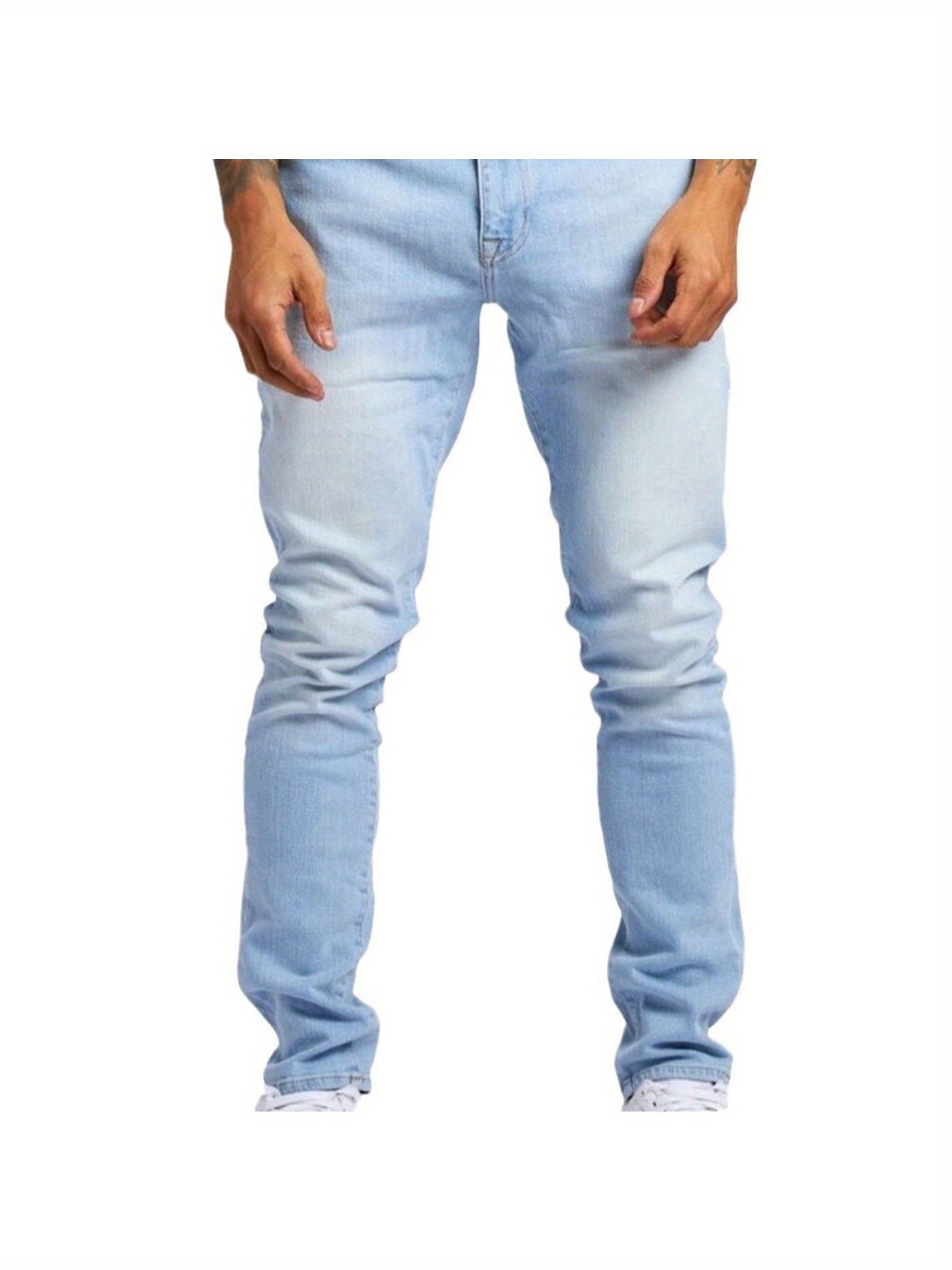 2025 New Men's Slim-Fit Jeans, Trendy Ins Style Design, Fashionable and Comfortable, Perfect for Casual Attire
