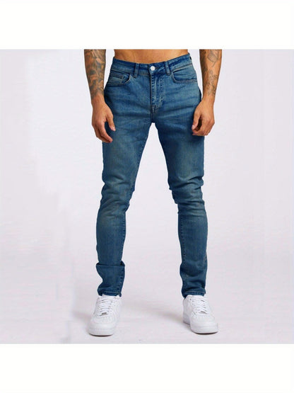 Men's Slim Fit Jeans - Classic Wash Clean Finish Travel 374501