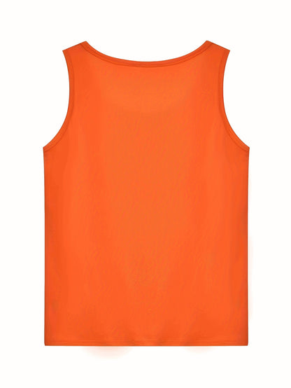 [Valentine's Day, 4th Of July] Stylish American Flag Cowboy Boots And Hat Print Tank Top, Perfect For Home, Outings, Or As A Gift, Ideal For Valentine's Day, 4th Of July, Summer Wear