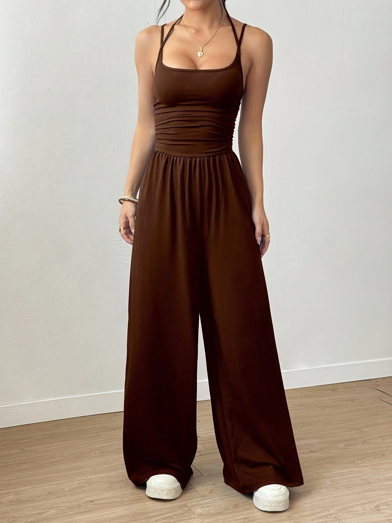 Casual Loose-Fitting Pleated Jumpsuit for Women, Suitable for Spring And Summer
