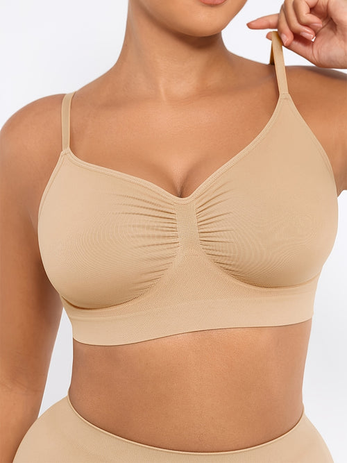 Plus Size Seamless Bra for Women Push-Up Breathable Back Control Bra
