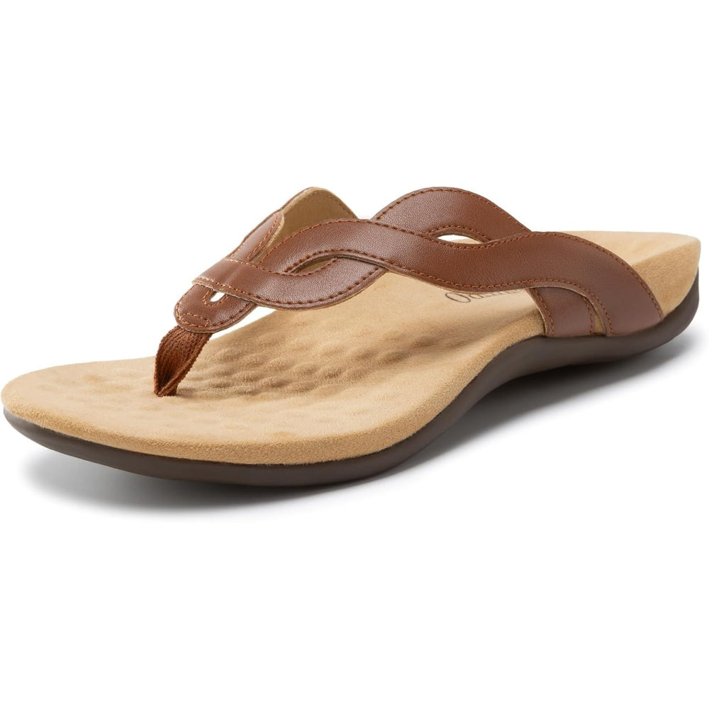 Women's Orthopedic Arch Support Sandals Orthotic Flip Flops Comfortable Slip On Thong Flat Sandals