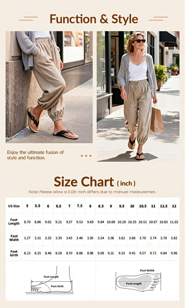 Women's Orthopedic Arch Support Sandals Orthotic Flip Flops Comfortable Slip On Thong Flat Sandals