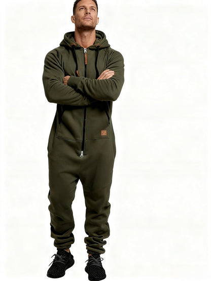 Men's Hooded Coveralls - Full-Zip One-Piece Design Style 4757