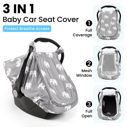 Baby Car Seat Cover - Breathable Beavtaens Covers Stretchy