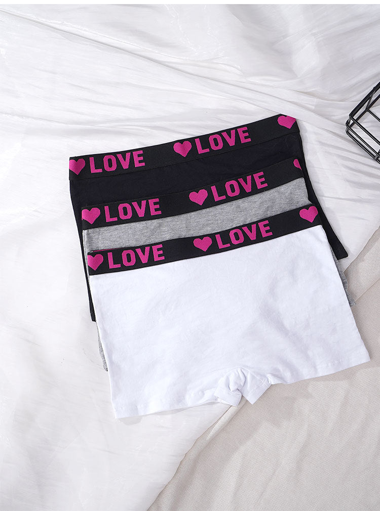 8-Pack Women'S Boxer Briefs, Solid Color Briefs in 8 Colors, LOVE Lettering, Comfortable And Breathable, Women'S Underwear