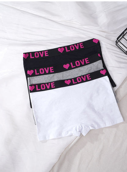 8-Pack Women'S Boxer Briefs, Solid Color Briefs in 8 Colors, LOVE Lettering, Comfortable And Breathable, Women'S Underwear