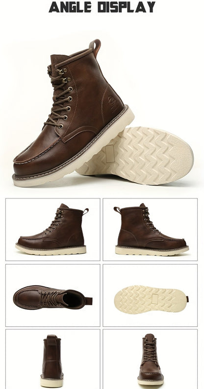 Men's Work & Safety Boots - Puncture Resistant & Non-Slip Sole 061221