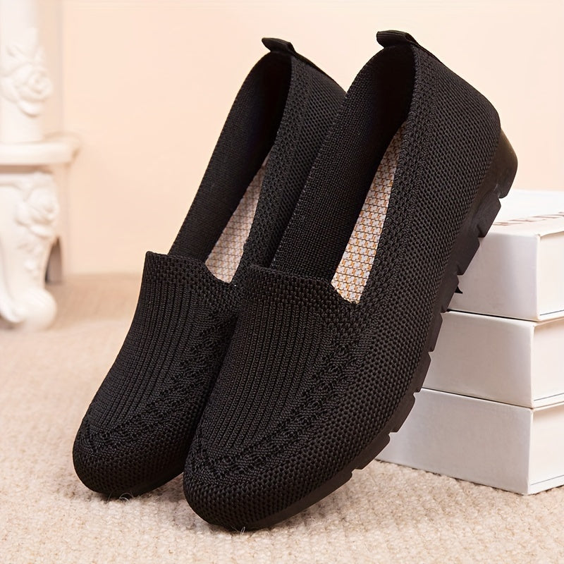 [Sneakers] Women'S Lightweight Breathable Slip-On Loafers- Summer Casual Shoes with Elastic Sides, Arch Support& Cushioned Insole, Purple Fabric Upper& Durable Rubber Sole for All-Season Comfort, Comfy Shoes