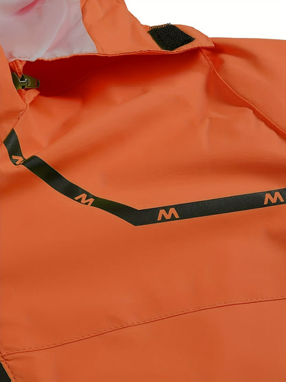 Men'S Rain Jacket Waterproof with Zipped Pockets Windproof Rain Jacket with Hooded