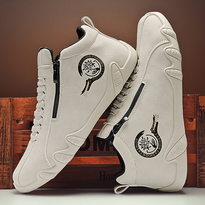[sneakers] A Pair of Men'S Cross Training Shoes with Side Zipper Design, Lightweight And Comfortable, Suitable for Outdoor Sports, Travel, And Driving Activities
