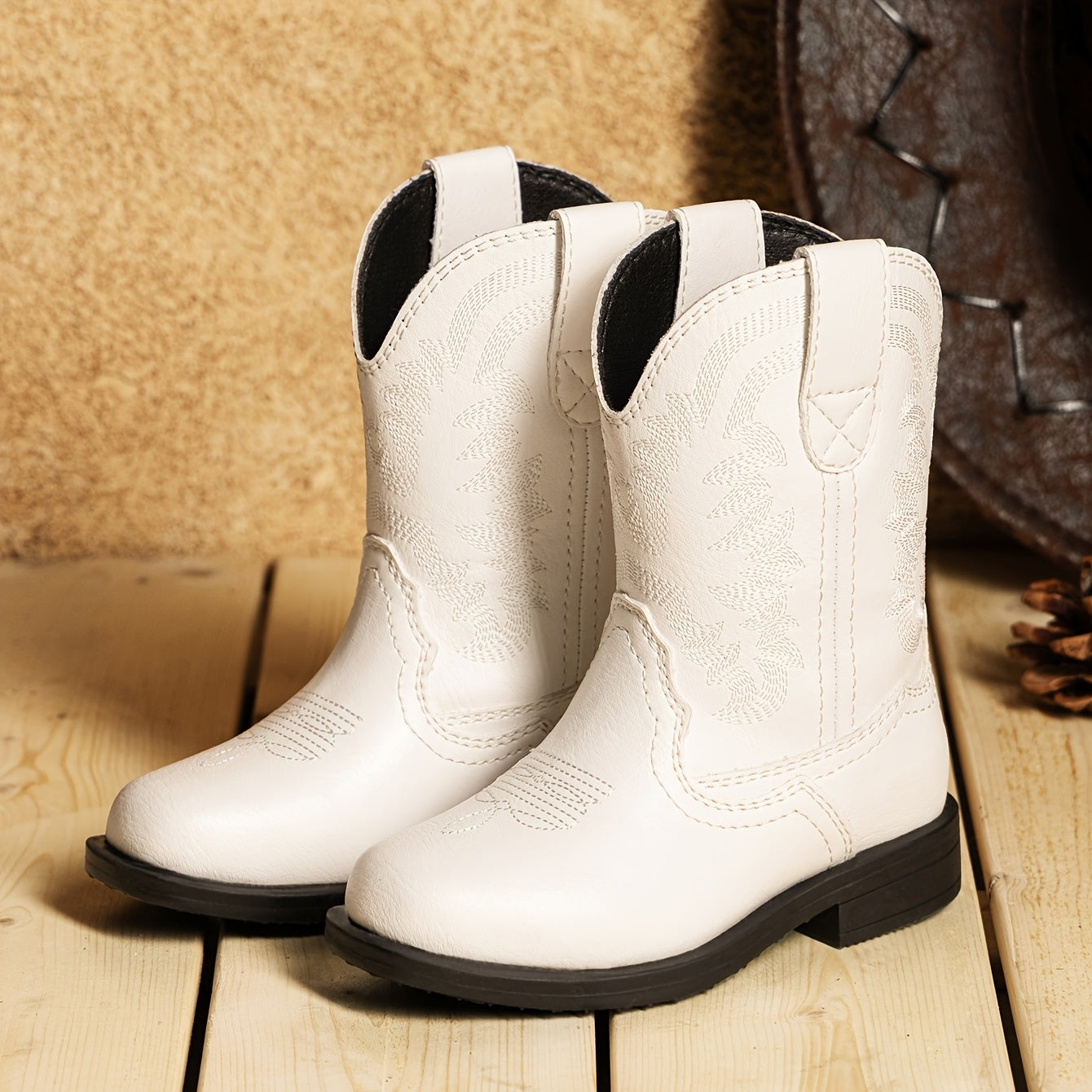 DREAM PAIRS KIDS Offers Cowboy Boots for Toddlers, Suitable for Both Boys And Girls, Featuring a Western Style with a Square Toe And Mid-Calf Design