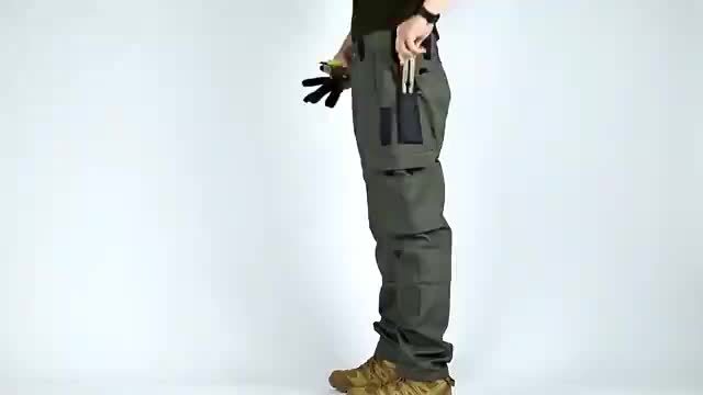 2 Pairs of Men's Tactical Cargo Pants, Outdoor Construction Hiking Multi-pocket Durable Casual Tactical Trousers | Adjustable Waistband | Hiking and Mountaineering Gear (waistband Not Included)