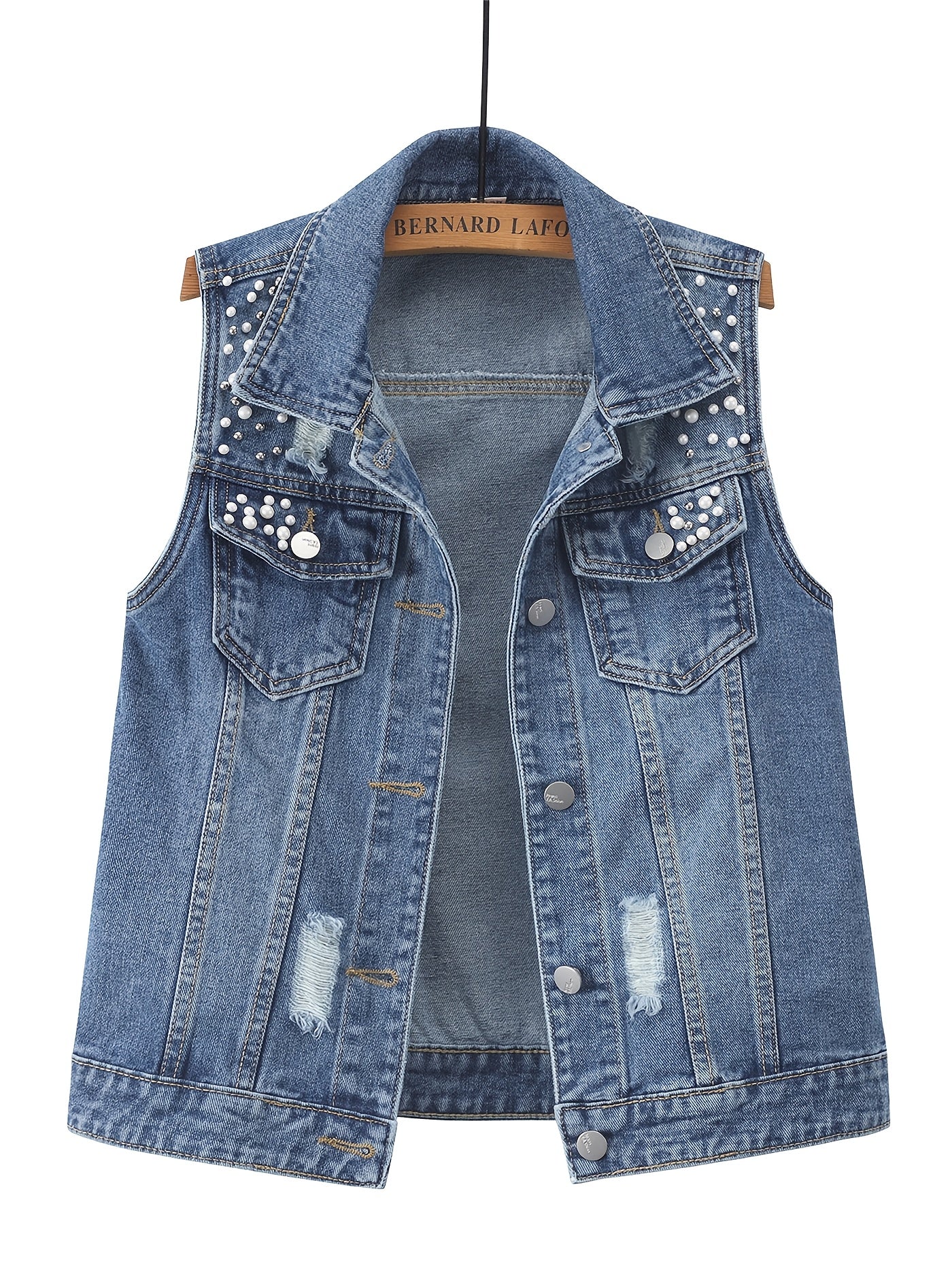 Oversized Women'S Denim Vest, Casual Jacket for Spring And Autumn Seasons
