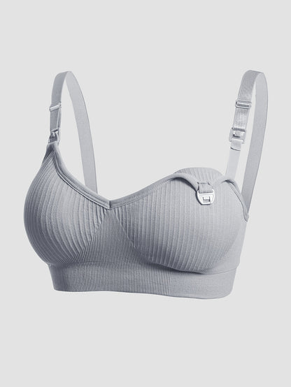 4pcs Sleep And Sports Dual Use Convenient Breastfeeding Anti Leakage Abdomen Control One Piece Seamless Fabric Suitable For Night Nursing Daily Sports