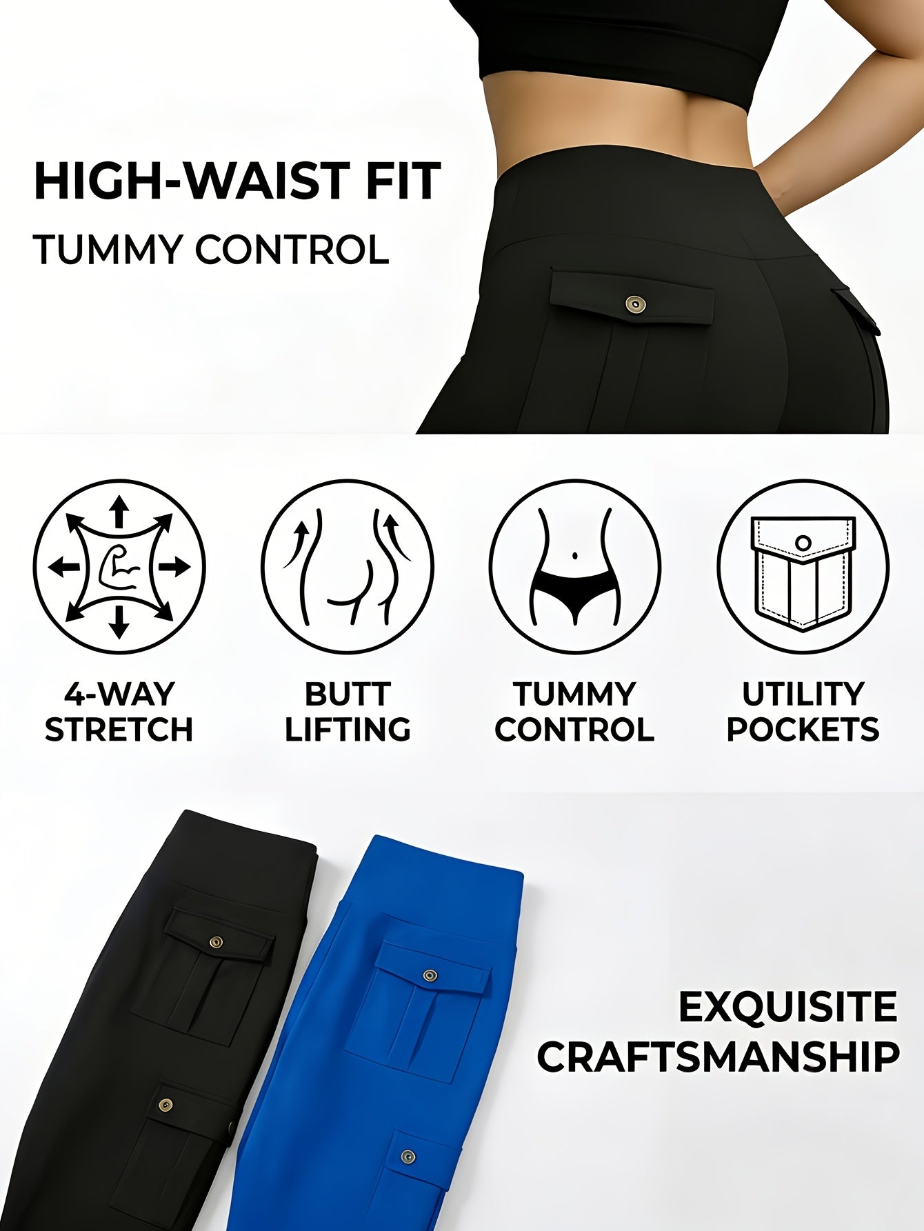 Plus Size - 3-Pack Of Large Size Big Pocket Pants | Various Colors
