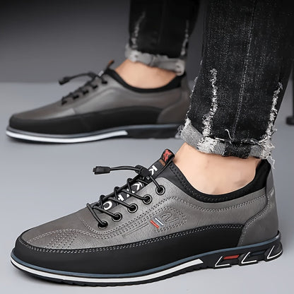 [Lightweight Walking Shoes] Men's Casual Walking Shoes - Upper, Quick-Lock Bungee Laces, Non-Slip Sole, Lightweight Footwear for Daily Wear & Outdoor Activities