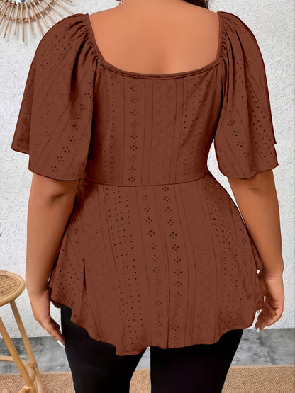 Big Size Fashion Women's Casual Sports Style T-shirt Top Loose V-neck Front Shoulder Casual Versatile Soft T-shirt Comfortable Natural Breathable Sports