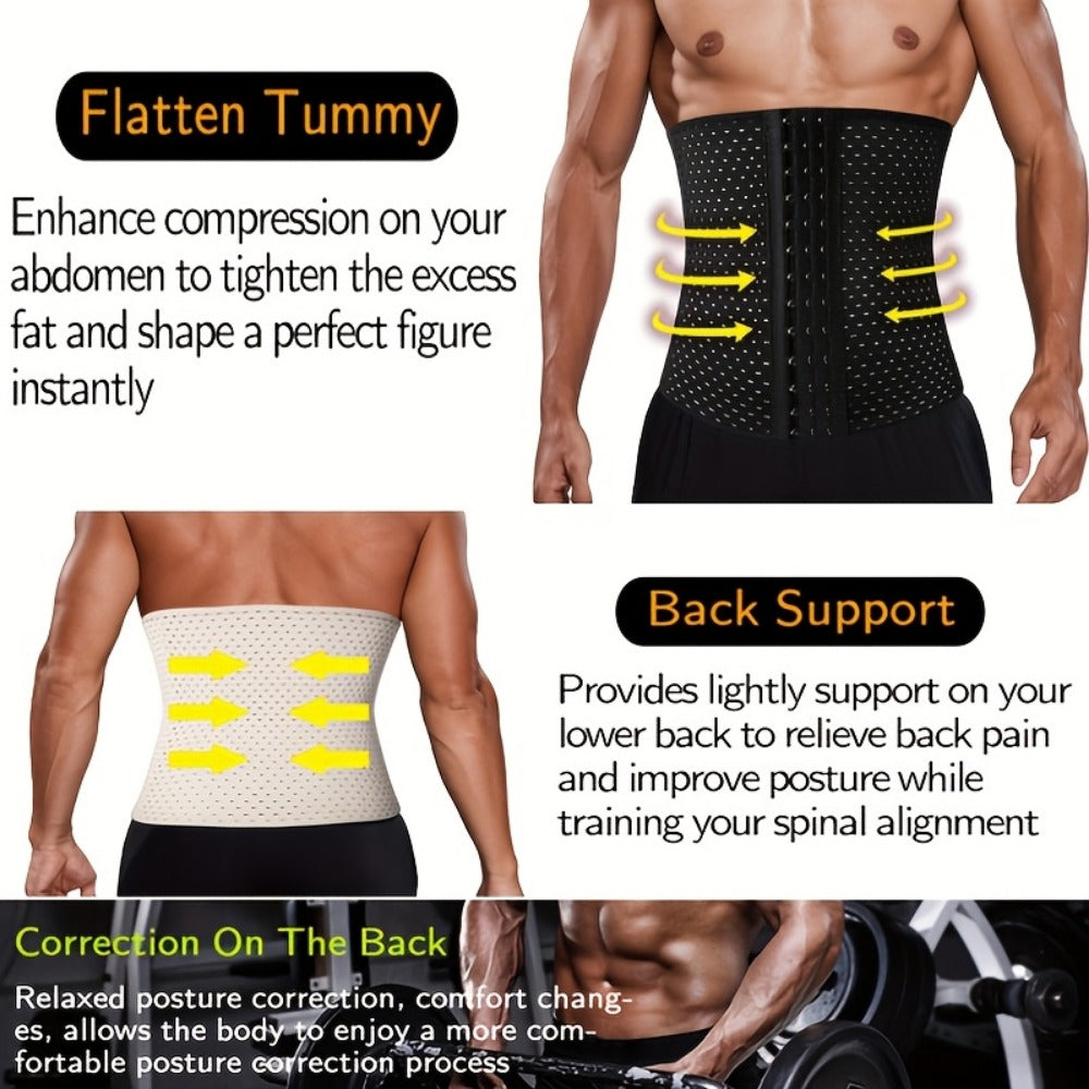 Men's Shapewear Set - Slimming Vest and Tummy Strap