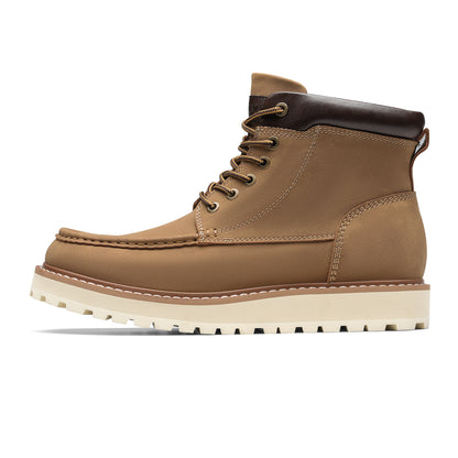 Men's Moc Toe Boot Fashion Comfort Casual Wedge Boots